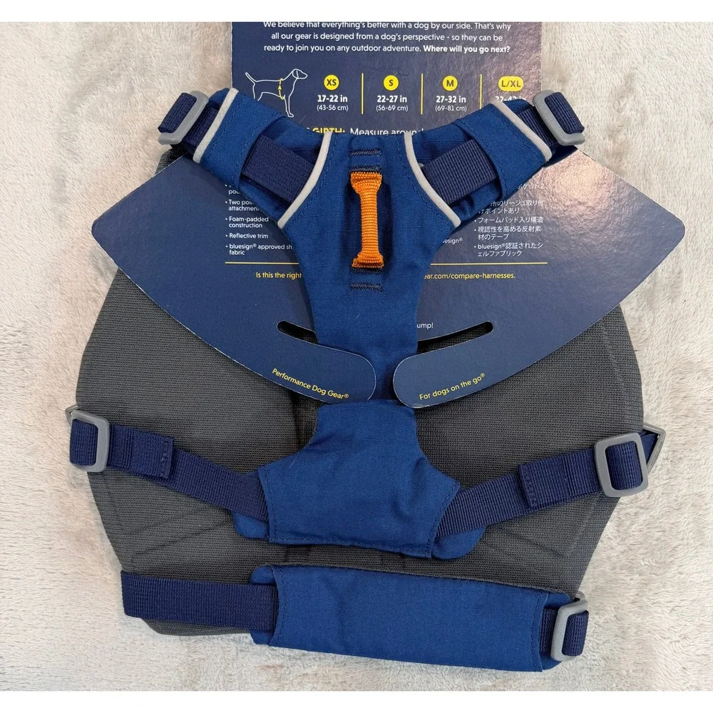 NWT Ruffwear Dog Switchback Hiking Outdoor Harness Blue XS